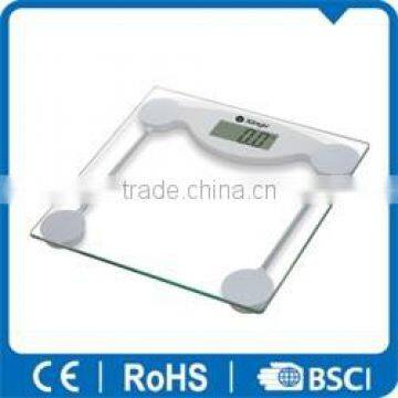 digital glass bathroom scale with flower pattern