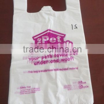 super quality designer poly vest bags supermarket bags