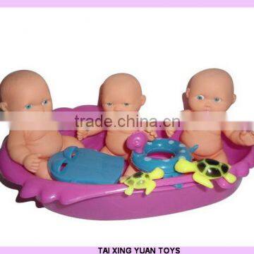 CE Baby Soft Plastic Vinyl Bathtub with Animals Expression Dolls Toys