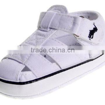 Factory direct selling trade white cotton baby shoes soft soled sandals #po068 Baby Toddler shoes