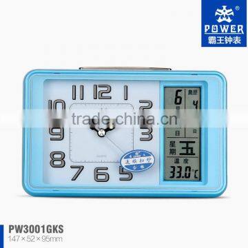 2014 hot sale square alarm clock with light LCD clocks