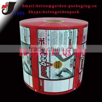 dry snack beef plastic packaging roll film