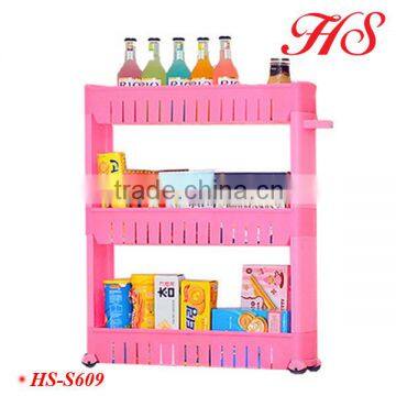 Household Kitchen Multipurpose Plastic Storage Sliding Corner Shelves 4 Layers Storage Holders&racks With Handel in Side