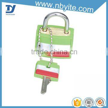 OEM factory supply rubber cover padlock luggage plastic lock mini diary lock