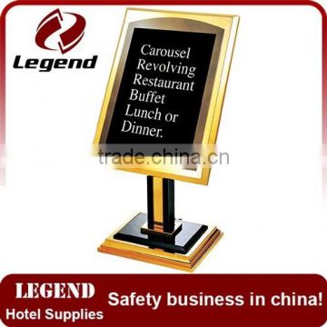 Hotel lobby equipment Metal frame standing sign holder