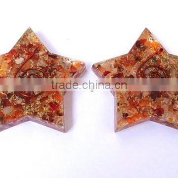 Carnelian Chakra Orgone Pentagram Star