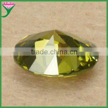 Wholesale High Quality Loose Oval Dark Peridot cz Lab Created Diamond photo-2