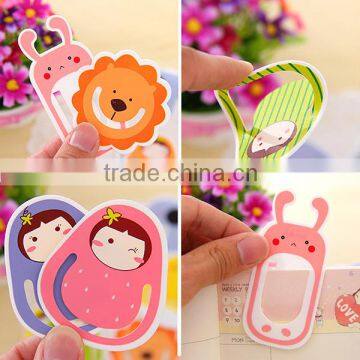 XG08 Fancy Korean Plastic Custom Size Funny Bookmark for Book,for Gift Cartoon Characters Paper Pvc pp 3d Anime Bookmark photo-2