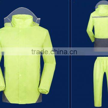 Adult's Fashion Waterproof Reflective Raincoat Suit for Motorcycle Riders photo-2