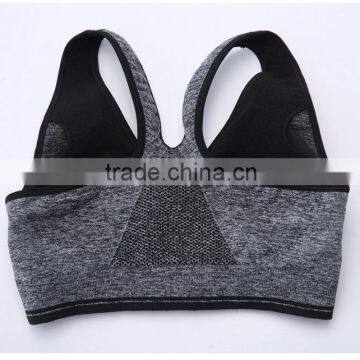 Women's Zipper Shockproof Breast Padded Fitness Sports Bra photo-4
