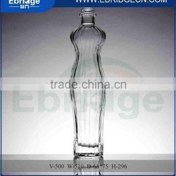 500ml body shaped liquor alcohol glass wine bottles wholesale