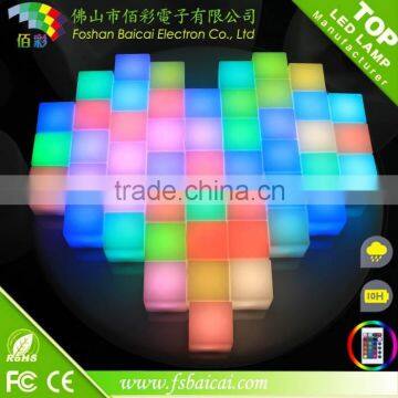 RGB Color Changing LED Cube / LED Cube Chairs / Light Cube Seat