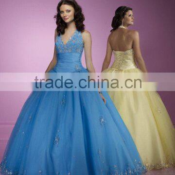 new style beauty halter ball gown quinceanera dresses wedding dresse MLQ-011