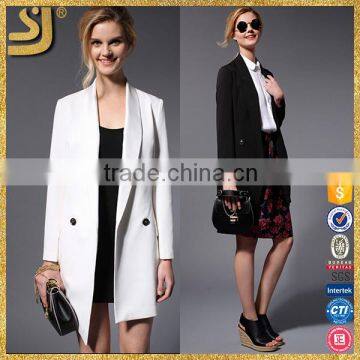 Custom 2016 latest design formal suit one button women long jacket blazer                        
                                                                                Supplier's Choice
