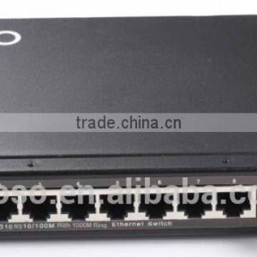 10 ports 100/1000M Ring Uplink optional Industrial Ethernet Fiber switch