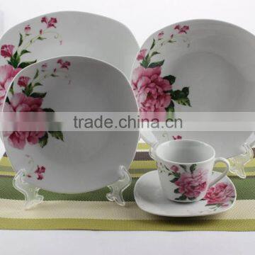 20 pcs ceramic square dinner set,ceramic houseware