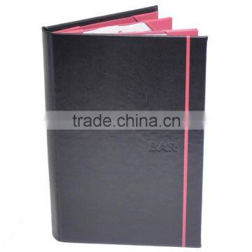 27GLE 8-1/2 x 12 Leatherette 6 View Panel Pocket Menu Cover