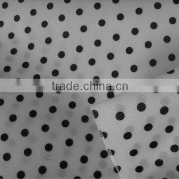 Polyester Polka Dot Printed Fabric/100D~450D