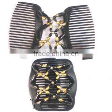 Fashion Headpiece Twin Hair Combs , Magic Wood Hair Comb For Girls-BBF08021