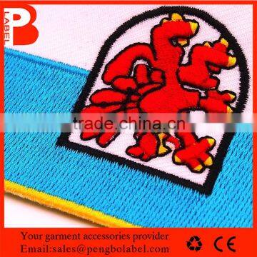 cheap 3D embroidered badge custom brand embroidery patches for hats and clothing