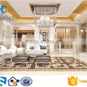 600*600mm yellow cream commercial crystal vitrified floor tile