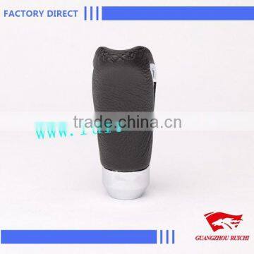 Universal Black Genuine Leather Black Stitch Shift Knob for Car-Truck-Hotrod Gear