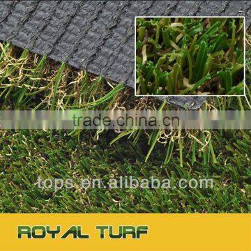 newest generation non-falt artificial lawn for garden with U shaped fiber