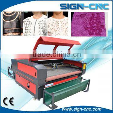 camera CCD textiles leather fabric laser cutting machine 1610