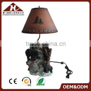 resin craft led table lamp in the shape of bear
