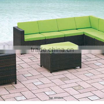 00 outdoor furniture modern design sectional comfortable cushion corner rattan sofa set YPS049