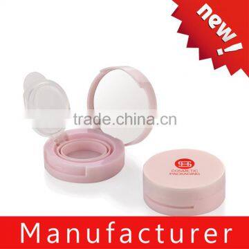 2016 new promotion ronud mini pink plastic bb cushion powder case