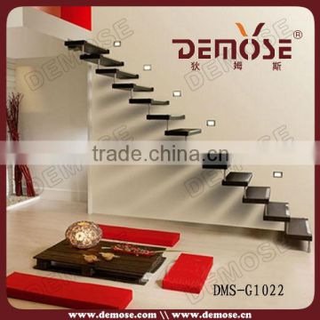 modern wooden stair floating stairs