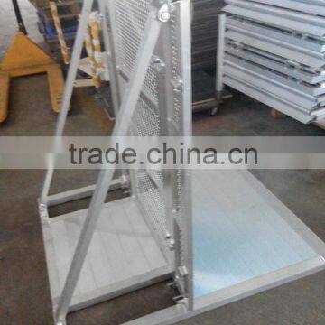 portable aluminum crowed control barricades