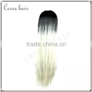 ombre high temperature heat resistant fiber carnival christmas party wig lace front cosplay wig