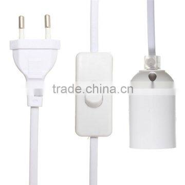 E27 1.5M Plug In Lamp Base Light Socket Switch Cable Vintage Antique Household Lamp Holder EU/UK Plug photo-4