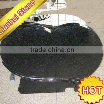 shanxi black heart shape small tombstone for sale