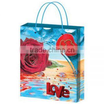 Rose love plastic gift bag/pp gift bag