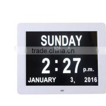 Change Led Digital Lcd Alarm Clock 10 Inch Auto-dim Show Time/calandar/clock/day /weather