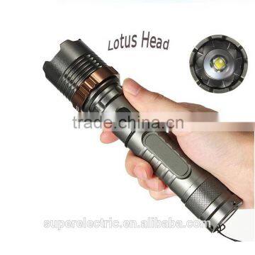 Professional design aluminum rechargeable flashlight led electric torch