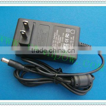 12v ac adapter 12v 2a USA adaptors passed UL GS CE KC