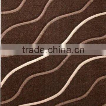 handtufted brown color small water wave wall to wall carpet for reception hall