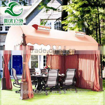 Best price iron frame+polyester fabric+net wind proof gazebo