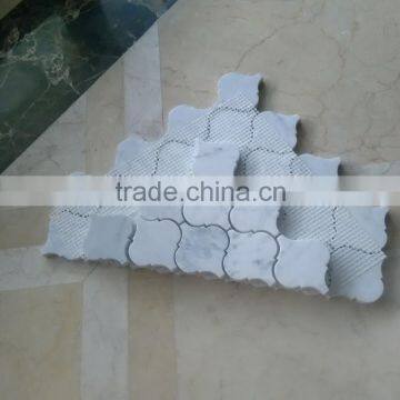 white marble lantern mosaic