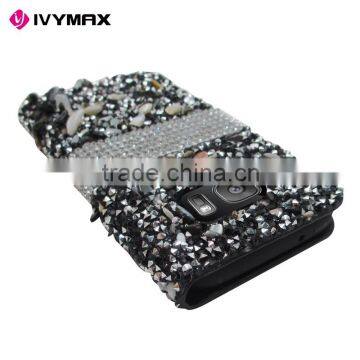 Wholesale Diamond Phone Case for Samsung s7 PU Wallet Bling Cover photo-3