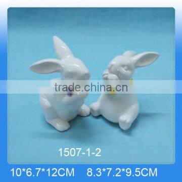 Handmade home decor ceramic rabbit decoration,ceramic rabbit figurine,ceramic rabbit statue