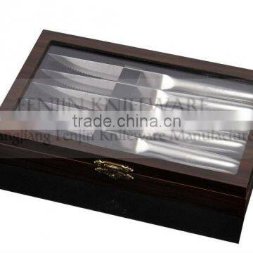 6-pcs Stainless Steel Serrated Steak Knife With Wooden Box photo-2