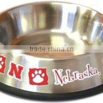 Stainless Steel Printed Anti Skid Dog Bowl