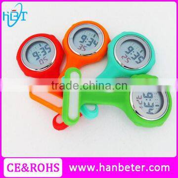 Easy to carry lovely shape silicone digital nurse watches with japan movt