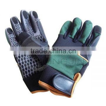 Gel Printed Palm Synthetic Leather Mechanical Gloves