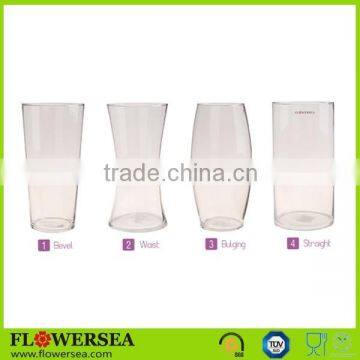 Newest selling custom design high quality clear glass vase flower vase